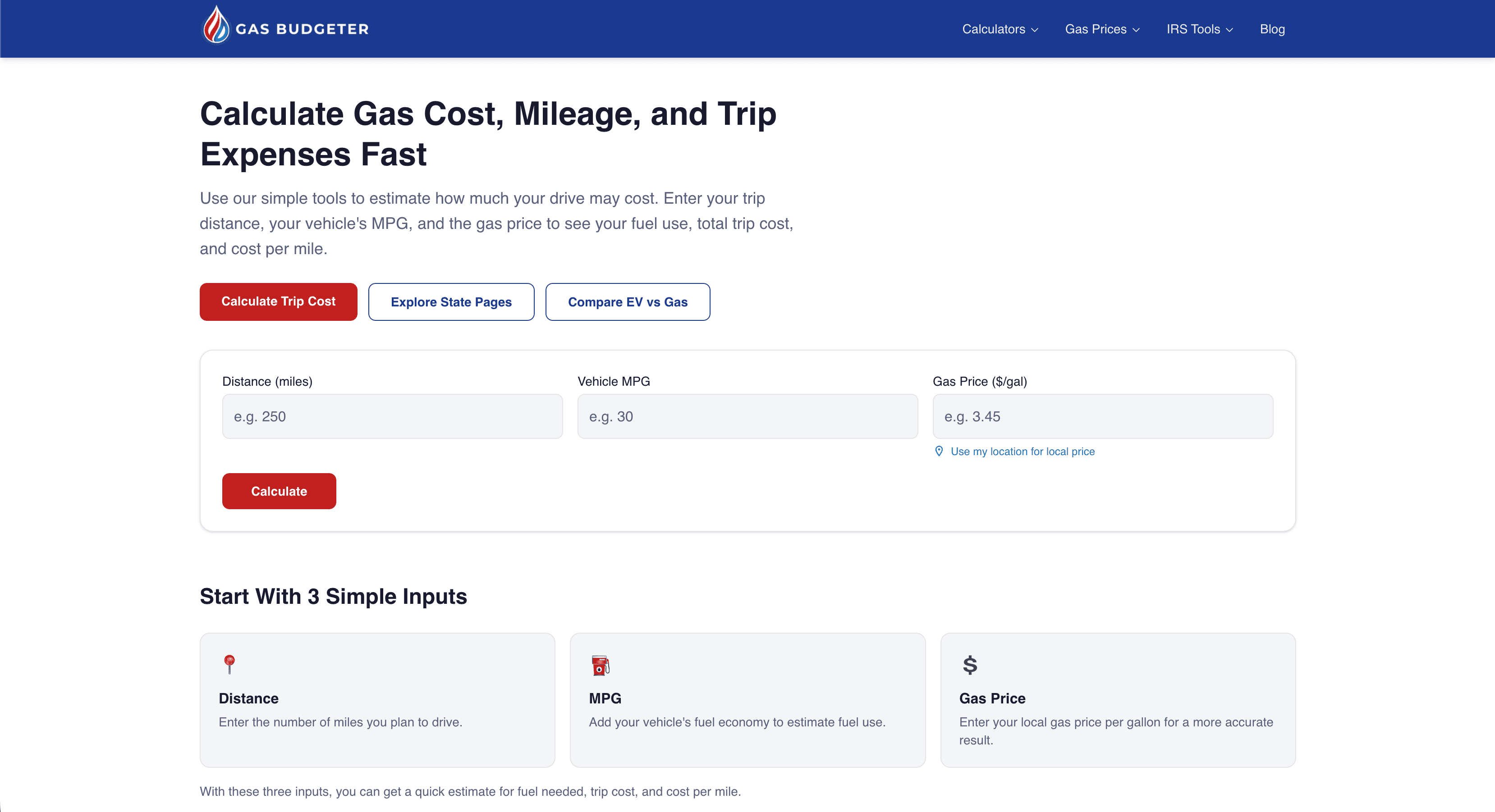 Gas Budgeter screenshot